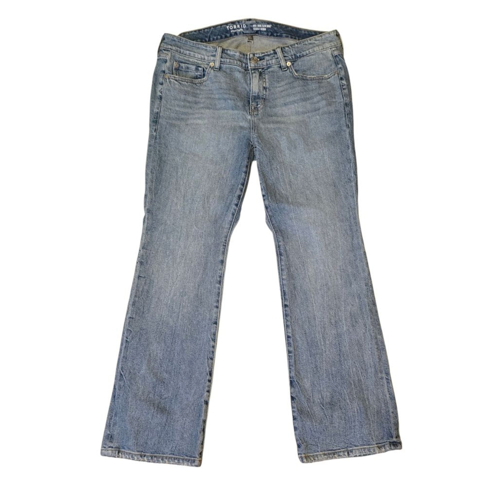EUC‎ Women's Torrid Mid-Rise Slim Boot Cut Jeans Blue Size 12